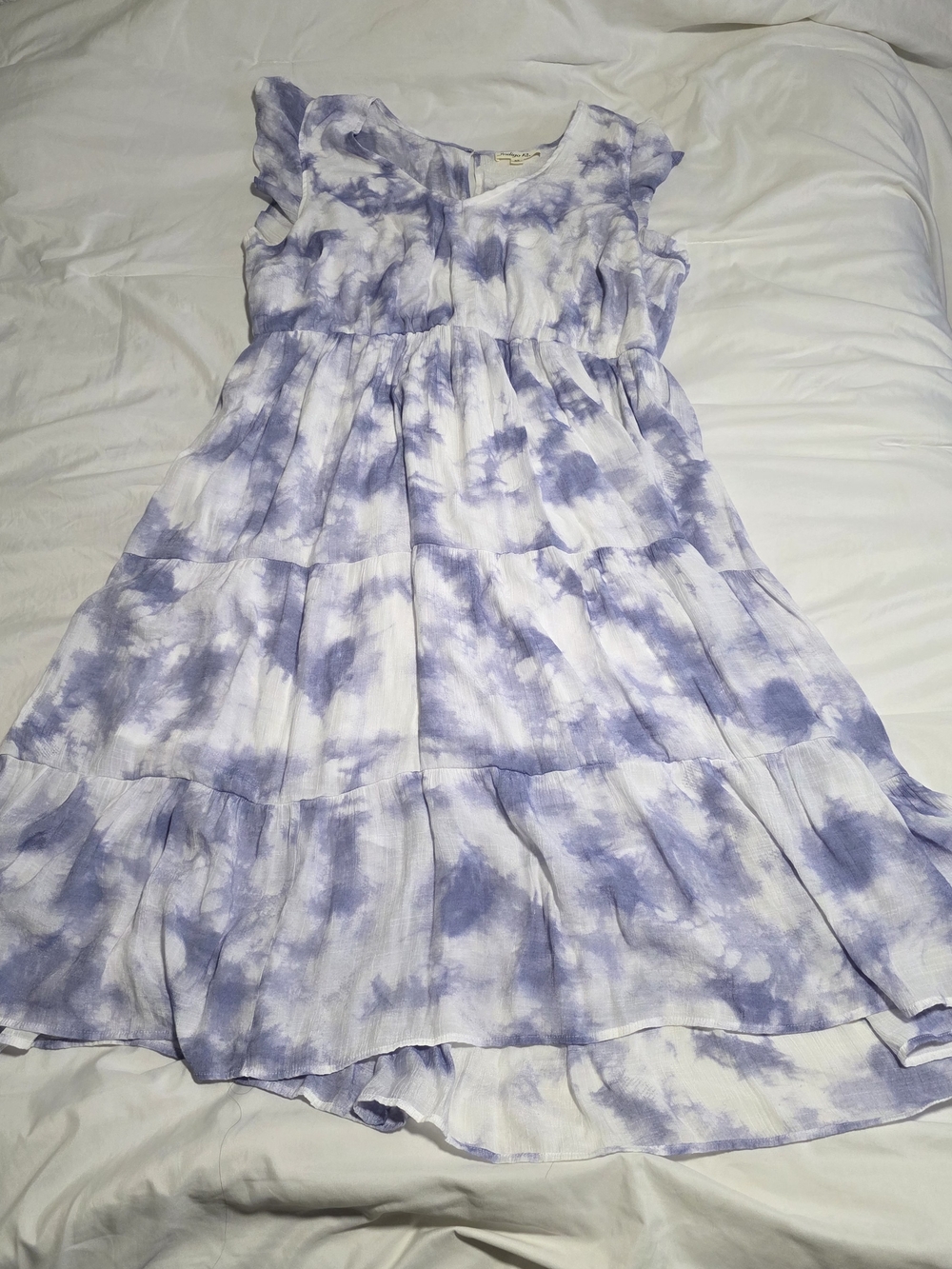 Women's Lavender Tie-Dye Tiered Maxi Dress